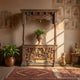 Antique Handcrafted Jodhpuri Wooden Counter with Intricate Carved Detailing