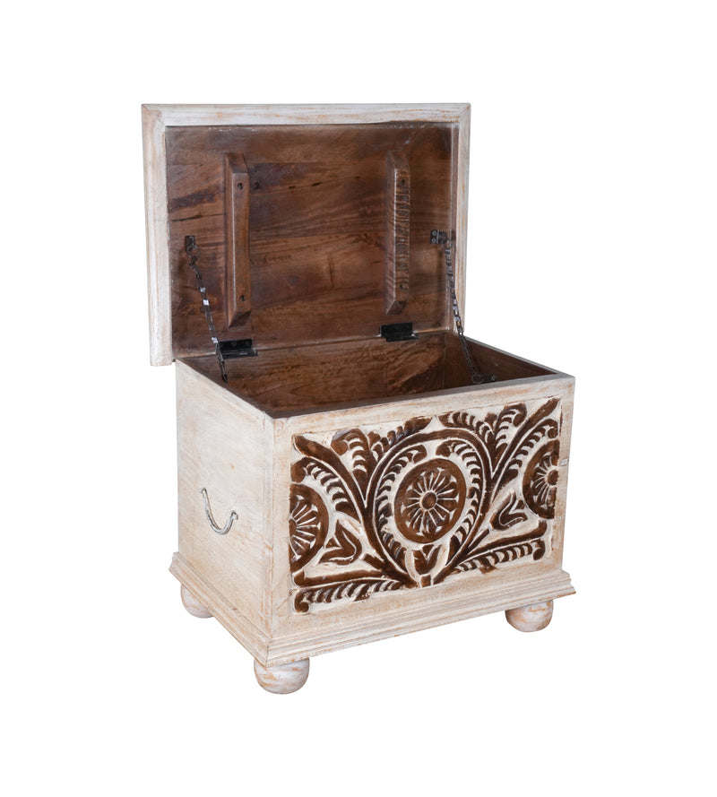 Handcrafted Wooden Storage Chest – A Treasure of Artistry