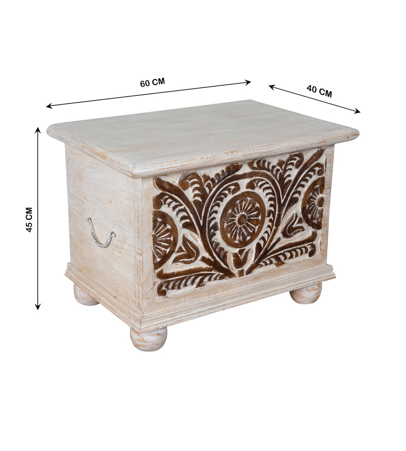 Handcrafted Wooden Storage Chest – A Treasure of Artistry