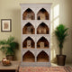 Handcrafted Indian 8 Arch Bookcase/Display Cabinet