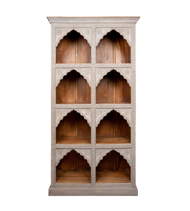 Handcrafted Indian 8 Arch Bookcase/Display Cabinet