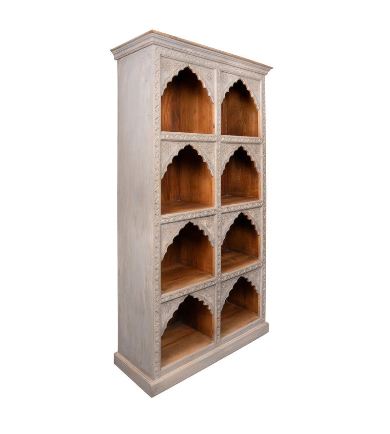 Handcrafted Indian 8 Arch Bookcase/Display Cabinet