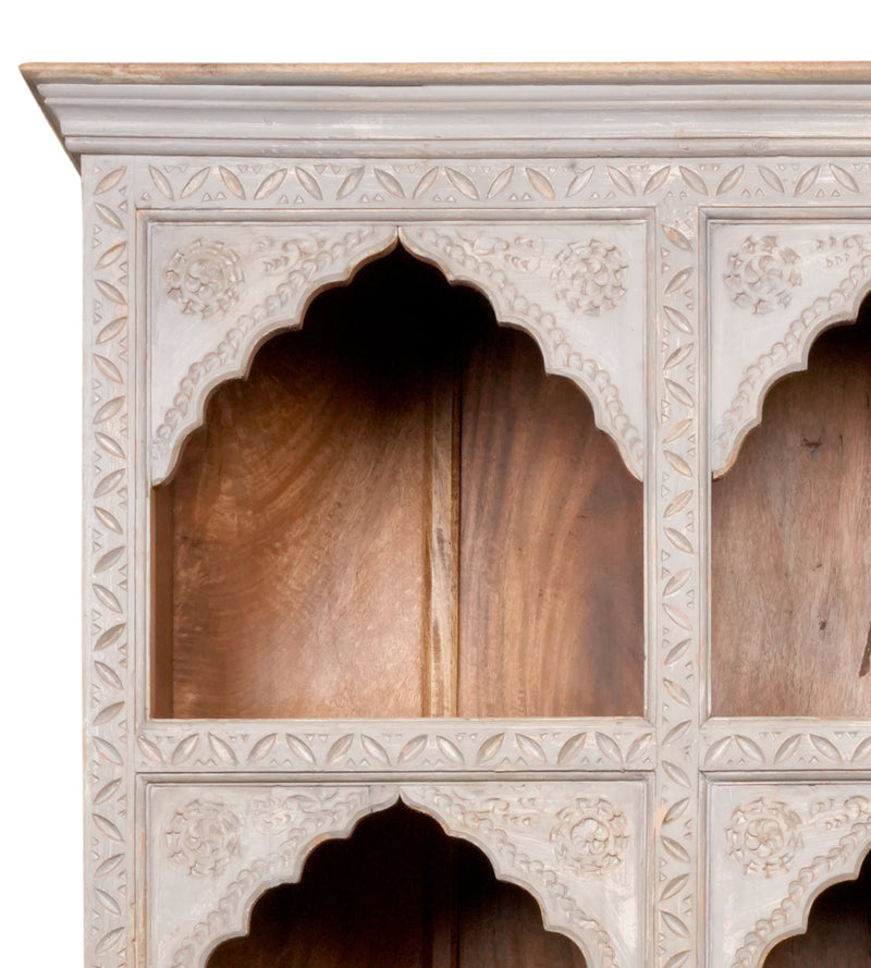 Handcrafted Indian 8 Arch Bookcase/Display Cabinet
