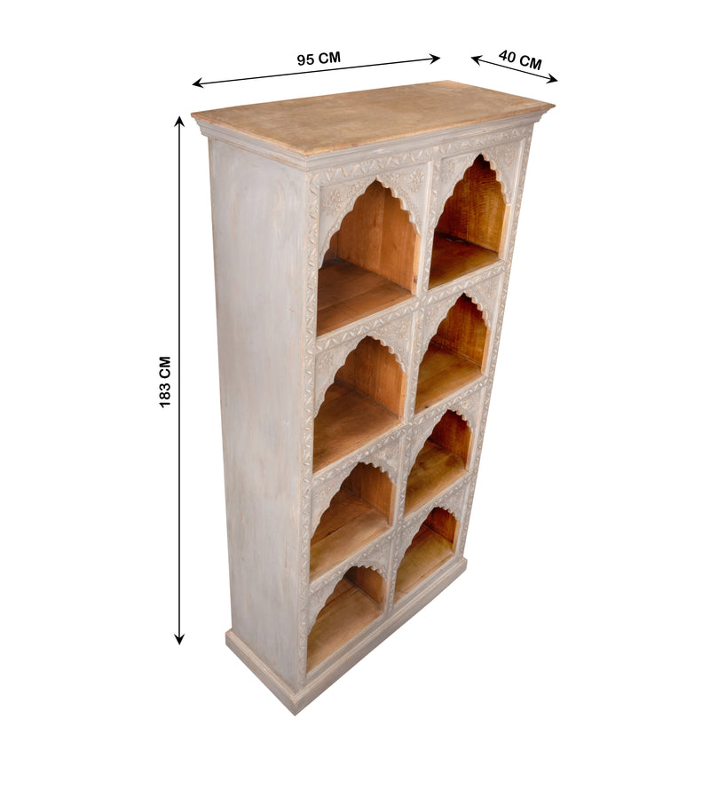 Handcrafted Indian 8 Arch Bookcase/Display Cabinet