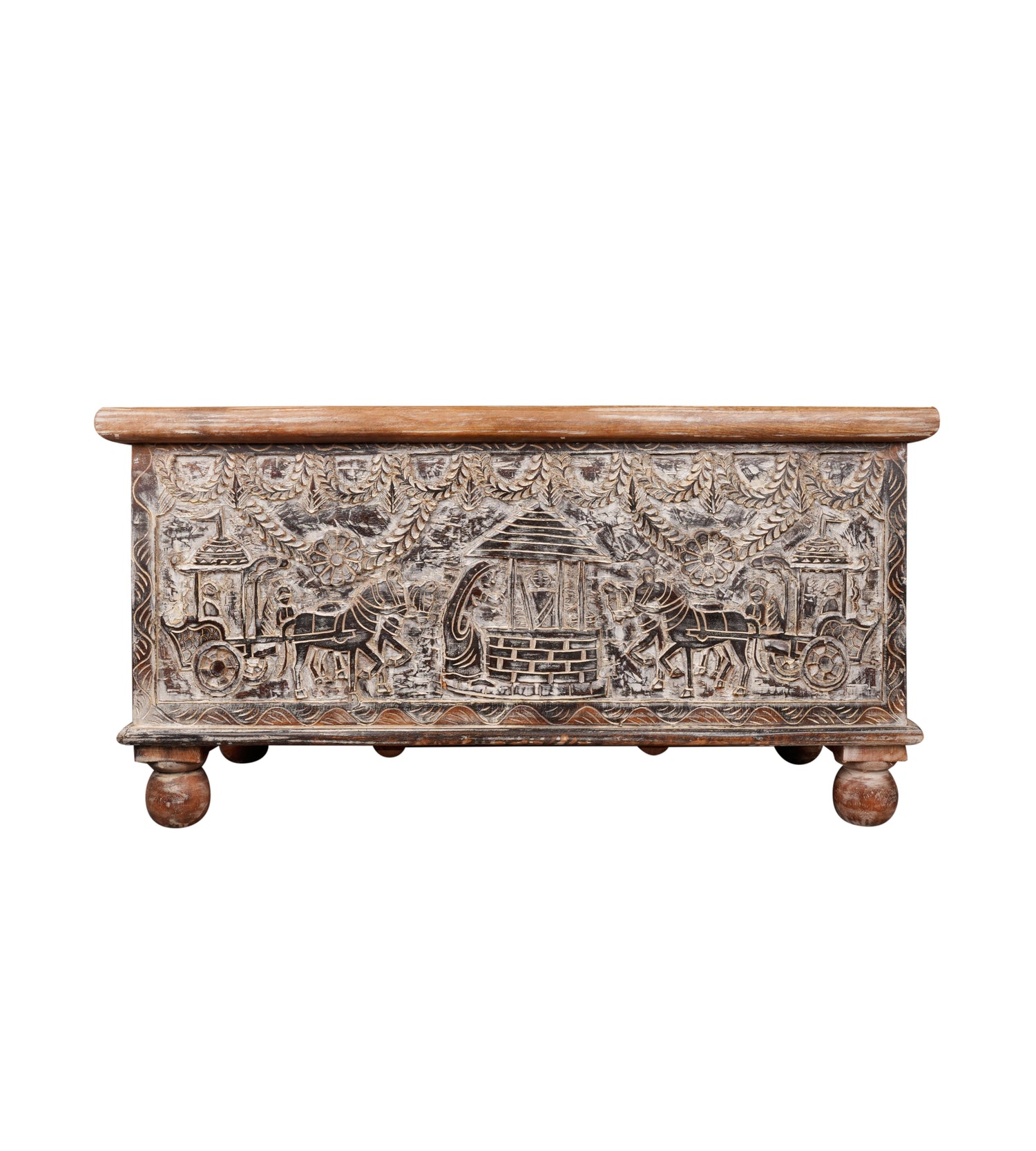 Hand-Carved Wooden Trunk – A Timeless Treasure from Jodhpur