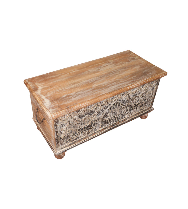 Hand-Carved Wooden Trunk – A Timeless Treasure from Jodhpur