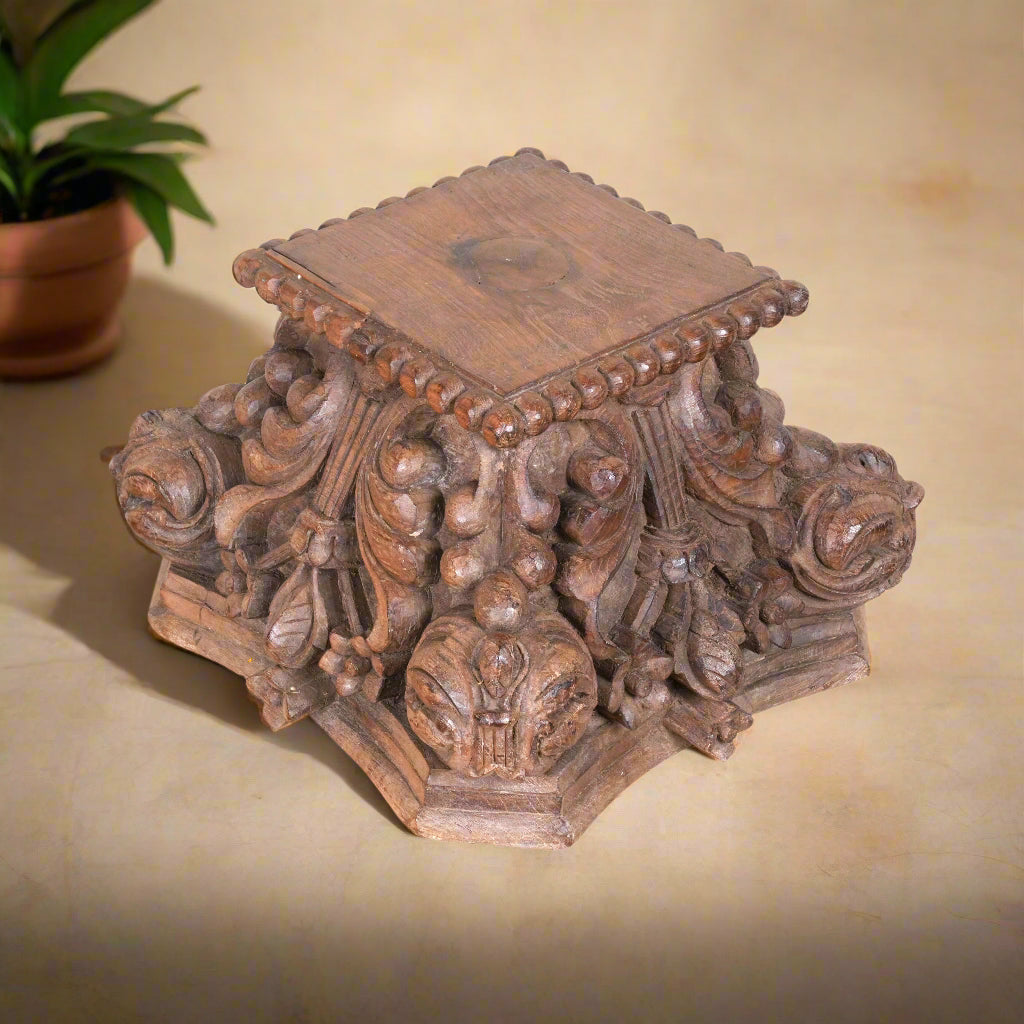 Handcrafted Pedestal – A Majestic Accent from Rajasthan
