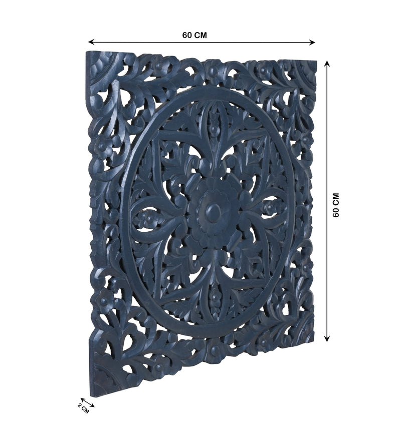 Handcrafted Carved Wall Panel – Intricate Floral & Geometric Design