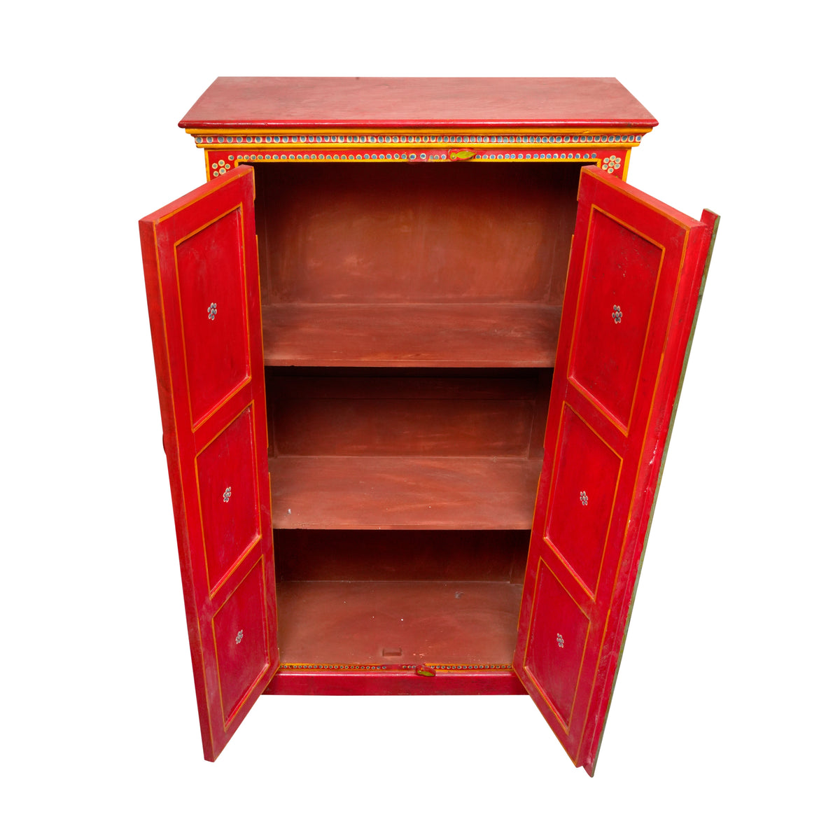 Antique Wooden Handpainted Cabinet – Traditional Rajasthani Artistry