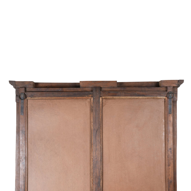 Handcrafted Wooden Mirror – Traditional Indian Design with Intricate Detailing