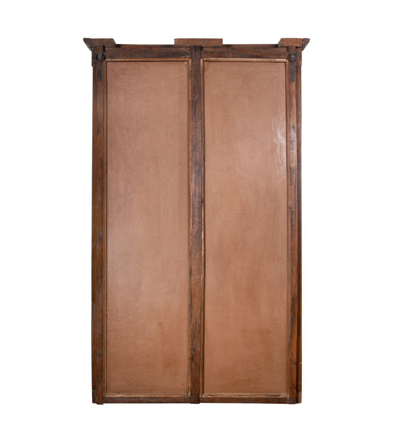 Handcrafted Wooden Mirror – Traditional Indian Design with Intricate Detailing