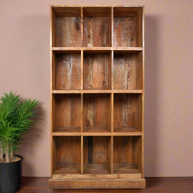 Handcrafted Wooden Storage Shelf – Rustic Charm and Practical Design