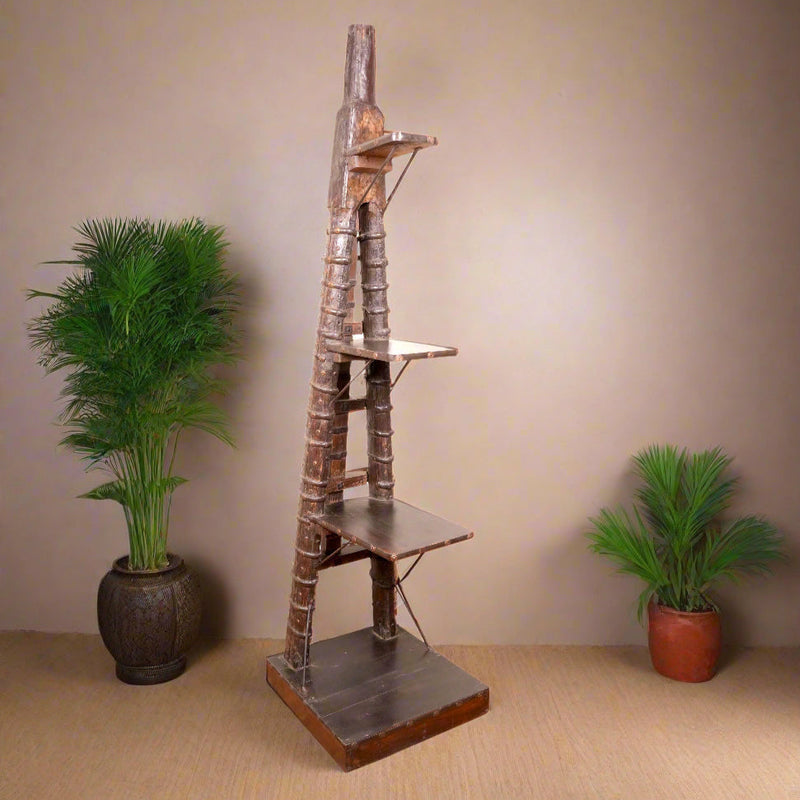 Handcrafted Indian Antique Multi-Tier Shelf – Traditional and Timeless Design