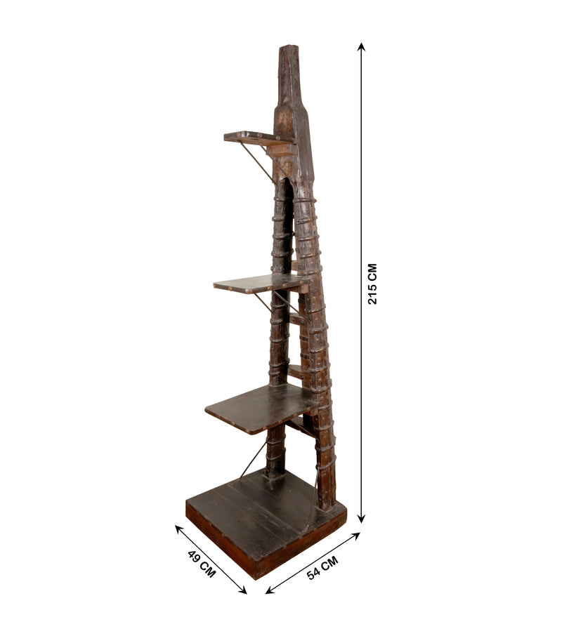 Handcrafted Indian Antique Multi-Tier Shelf – Traditional and Timeless Design