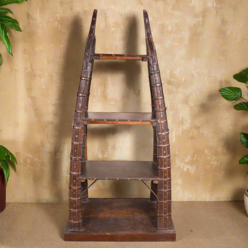 Handcrafted Indian Antique Multi-Tier Shelf – Traditional Design and Heritage Craftsmanship