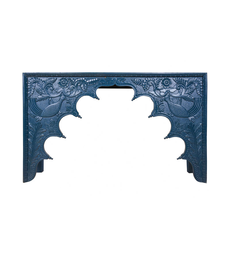 Handcrafted Wooden Console Table – Traditional Indian Carvings with Elegant Design