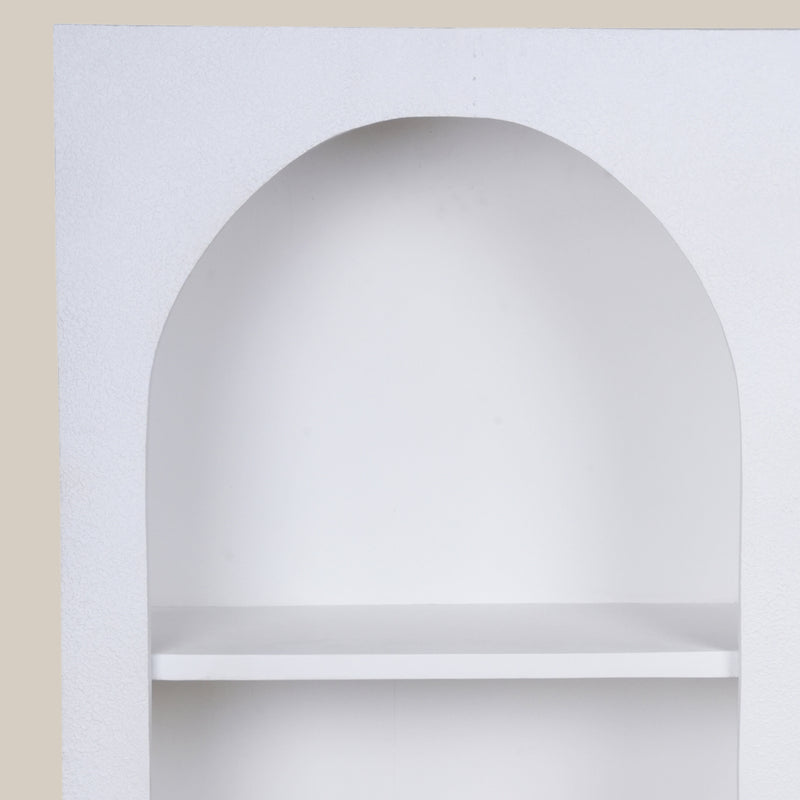 Aakar Bookshelf - Sculptural Wooden Bookshelf with Modern Arched Design