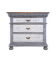 Eira Chest - Two-tone Wooden Dresser with Intricate Floral Carvings