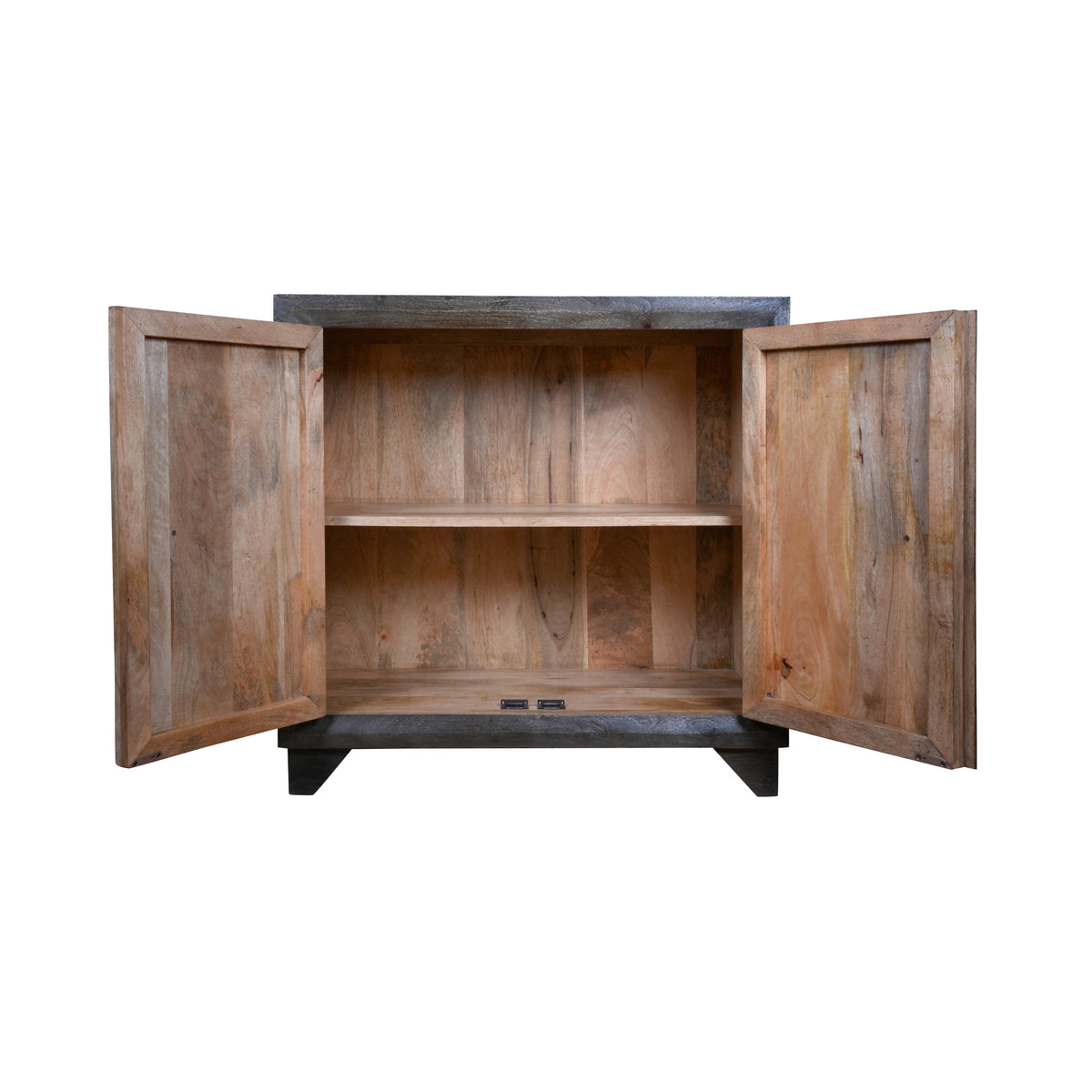 Neelkamal Sideboard - Hand-Carved Wooden Sideboard in Rustic Black Finish