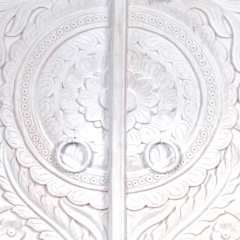 Vanvas Sideboard - Richly Carved Mango Wood Sideboard in Vintage Finish