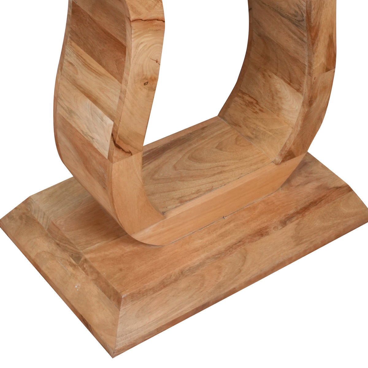 Niva Table - Sculptural Wooden Console with Arched Legs in Natural Finish