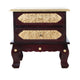 The Mughal Trunk - Brass Inlay Wooden 2-Drawer Accent Chest