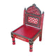 Hand-Painted Rajasthani Wooden Royal Accent Chair | Embossed Chowki Seating