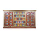 Handcrafted Brass & Tile Inlay Sideboard Cabinet | Ethnic Multi-Storage Console
