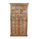 Handcrafted Brass & Tile Inlay Almirah | Ethnic Storage Cabinet Wardrobe