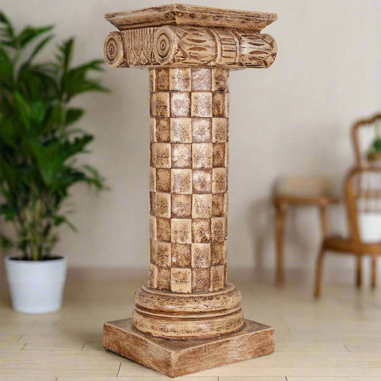Handcrafted Wooden Pillar – A Statement of Heritage