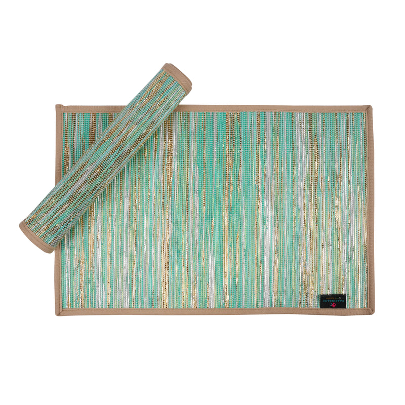 reCharkha: Set of 2 Handcrafted Table Mats from Upcycled Plastic