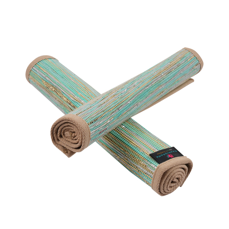 reCharkha: Set of 2 Handcrafted Table Mats from Upcycled Plastic