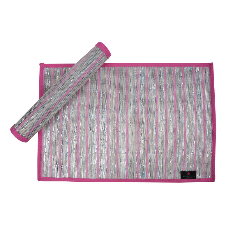 reCharkha: Set of 2 Handcrafted Table Mats from Upcycled Plastic