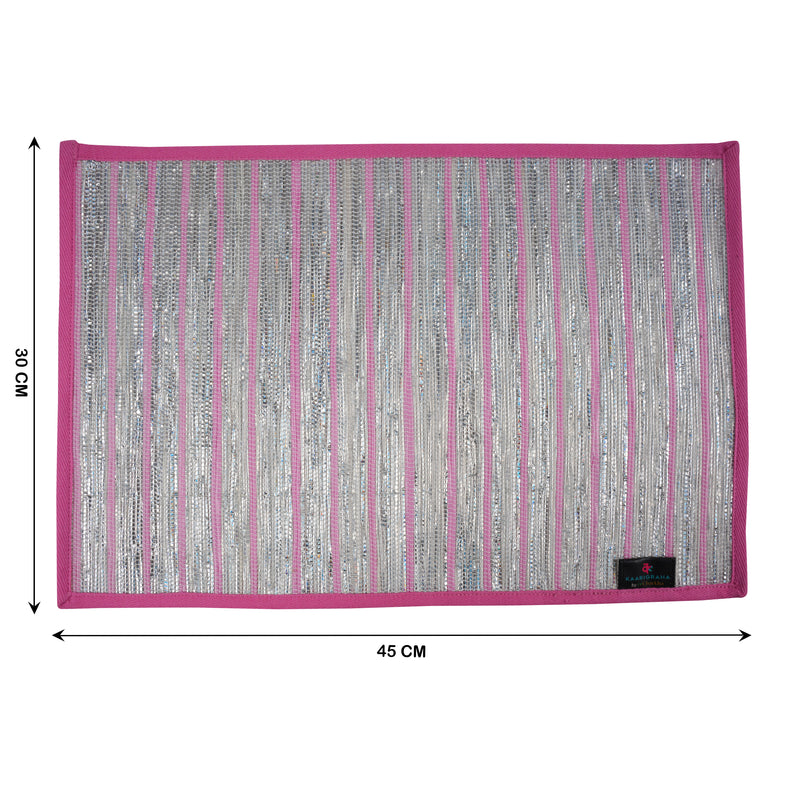 reCharkha: Set of 2 Handcrafted Table Mats from Upcycled Plastic