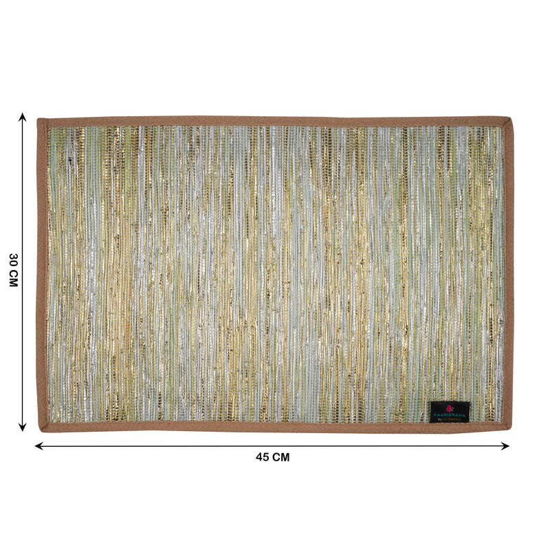 reCharkha: Set of 2 Handcrafted Table Mats from Upcycled Plastic