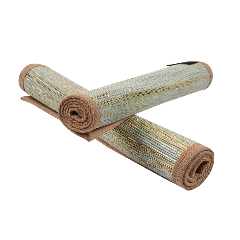 reCharkha: Set of 2 Handcrafted Table Mats from Upcycled Plastic