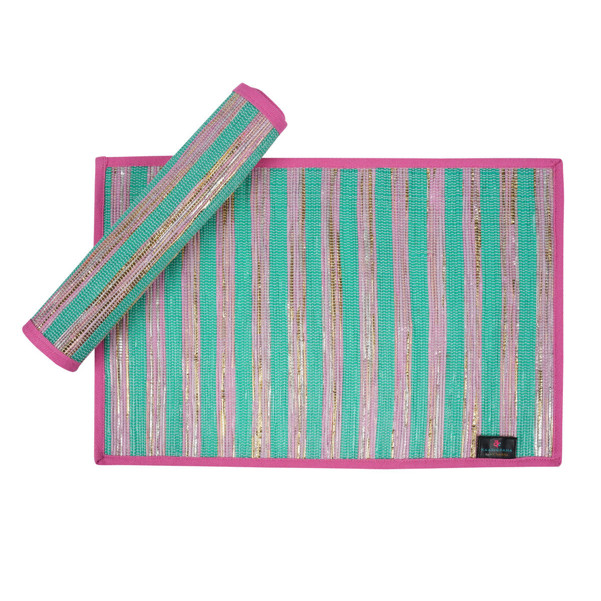 reCharkha: Set of 2 Handcrafted Table Mats from Upcycled Plastic