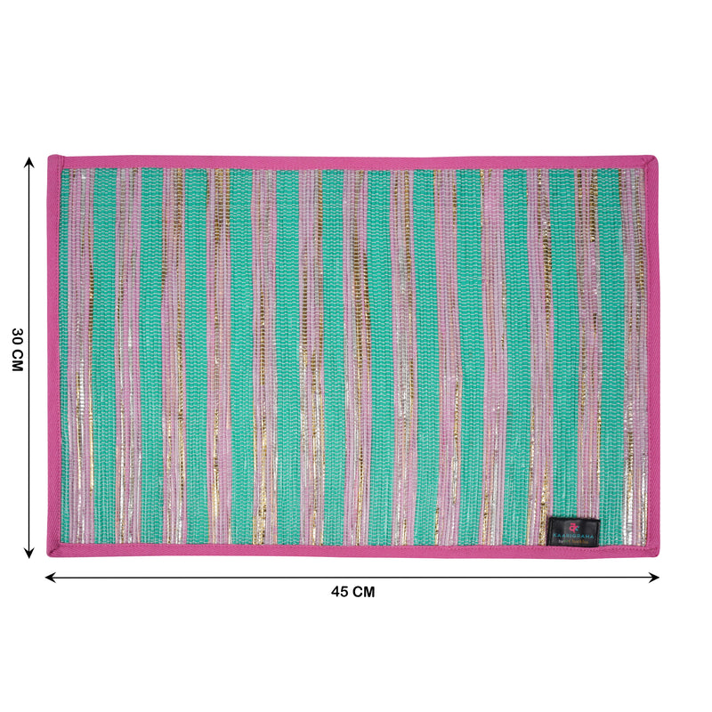 reCharkha: Set of 2 Handcrafted Table Mats from Upcycled Plastic