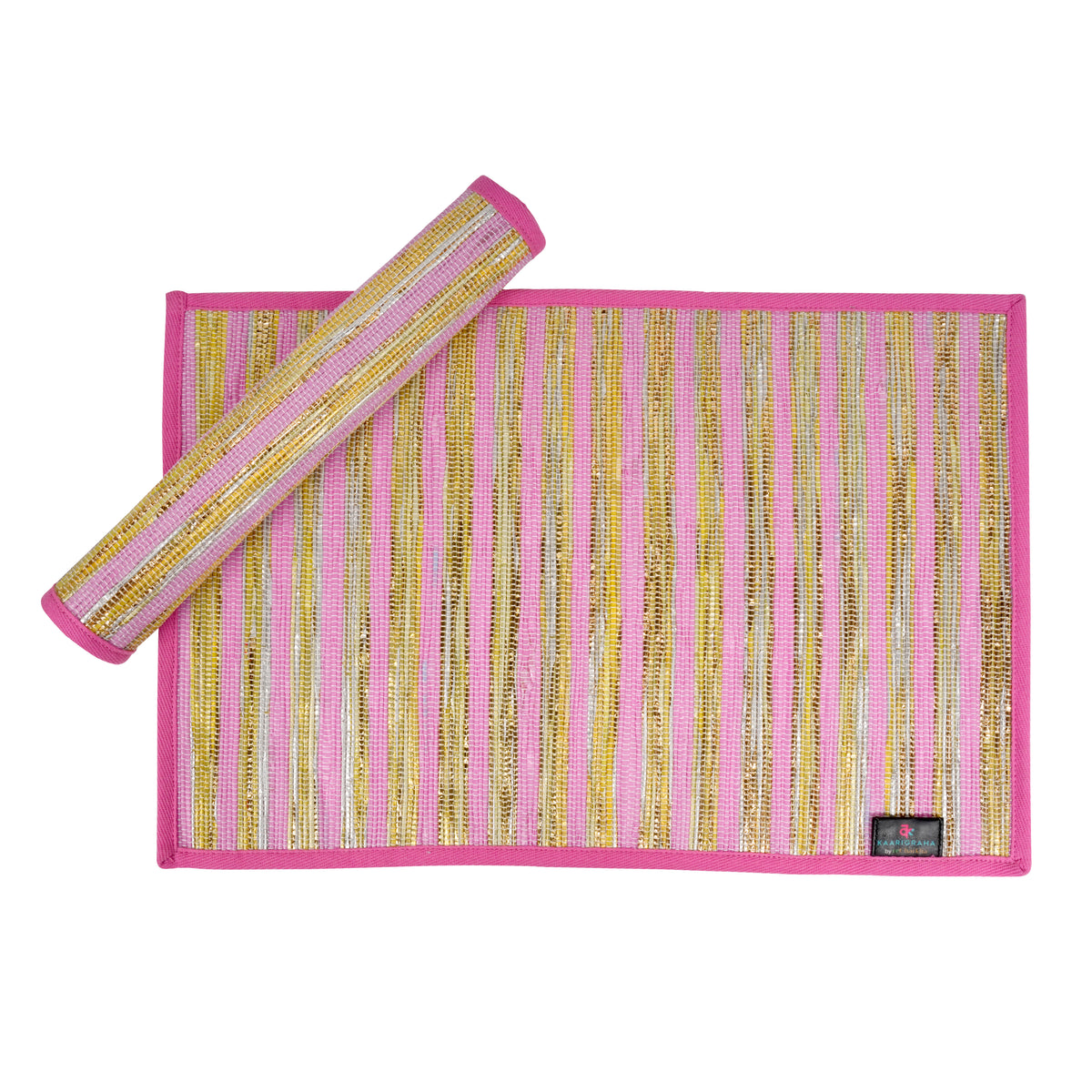 reCharkha: Set of 2 Handcrafted Table Mats from Upcycled Plastic