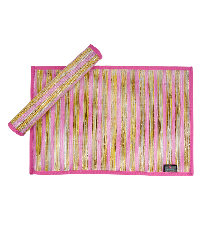 reCharkha: Set of 2 Handcrafted Table Mats from Upcycled Plastic