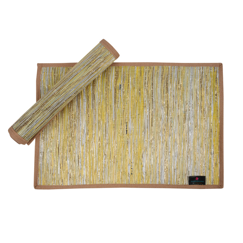 reCharkha: Set of 2 Handcrafted Table Mats from Upcycled Plastic