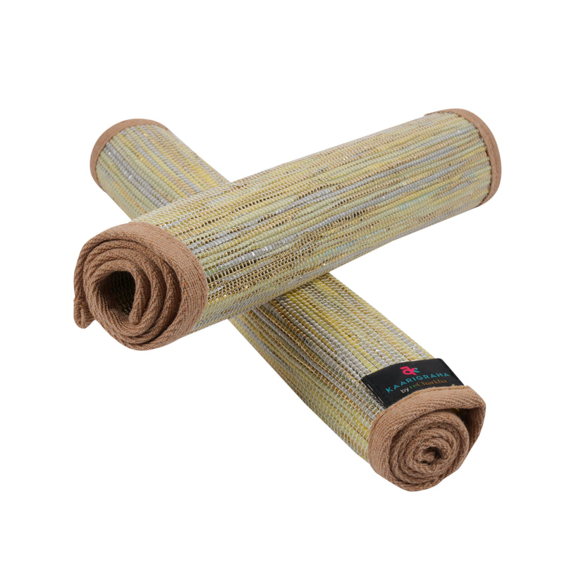 reCharkha: Set of 2 Handcrafted Table Mats from Upcycled Plastic