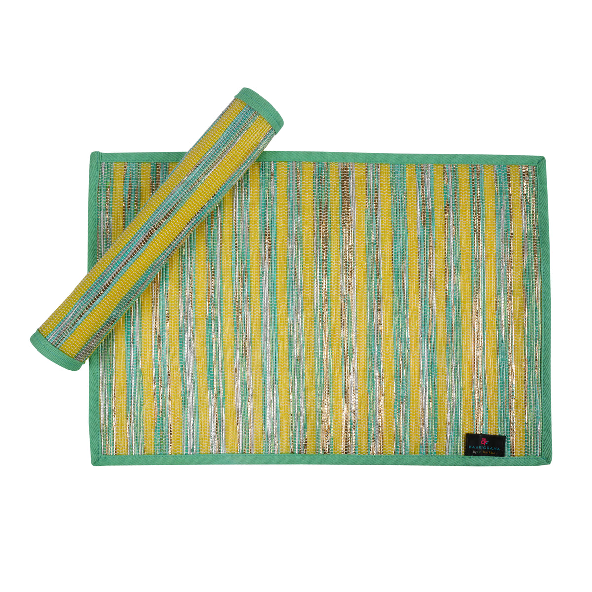 reCharkha: Set of 2 Handcrafted Table Mats from Upcycled Plastic