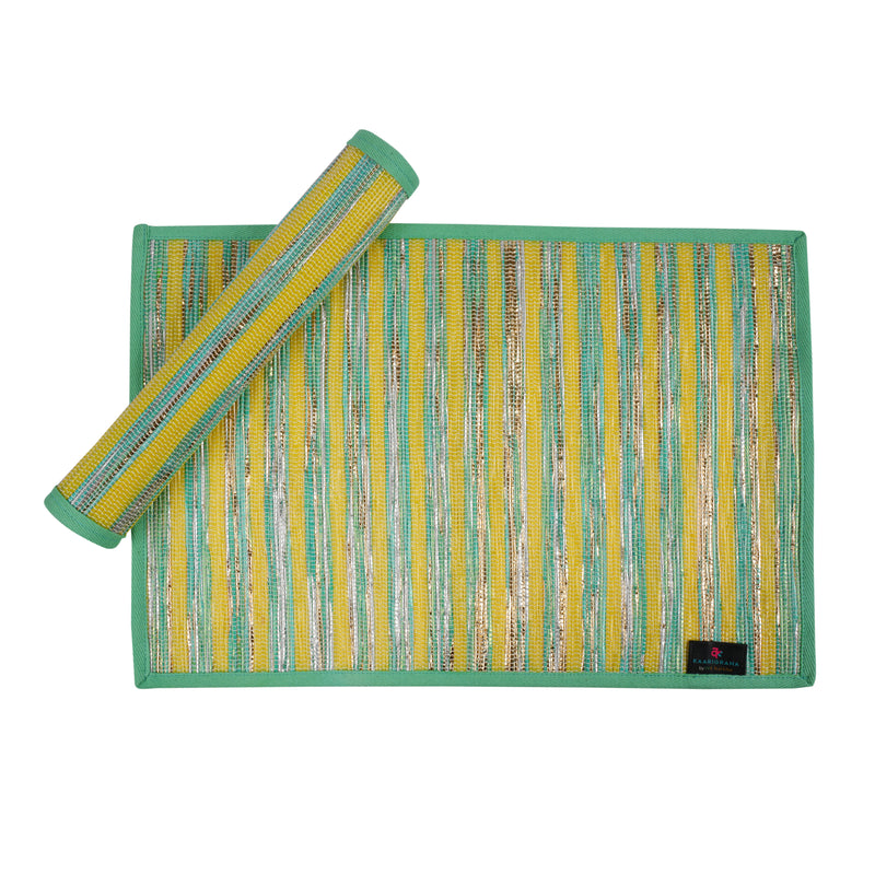 reCharkha: Set of 2 Handcrafted Table Mats from Upcycled Plastic
