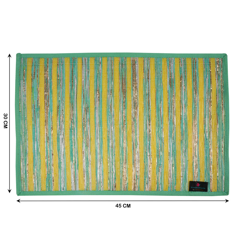 reCharkha: Set of 2 Handcrafted Table Mats from Upcycled Plastic