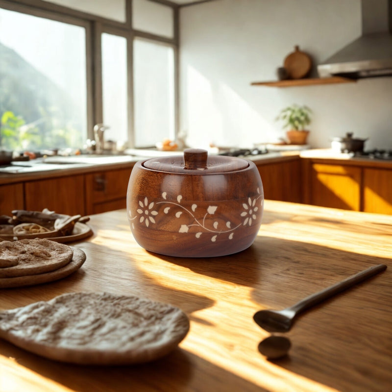 Artisan Elegance: Handcrafted Rosewood Box with Inlay