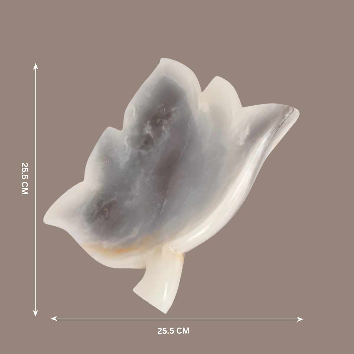 Elegant White Onyx Decorative Plate – Handcrafted Natural Stone Tray for Luxurious Home Decor