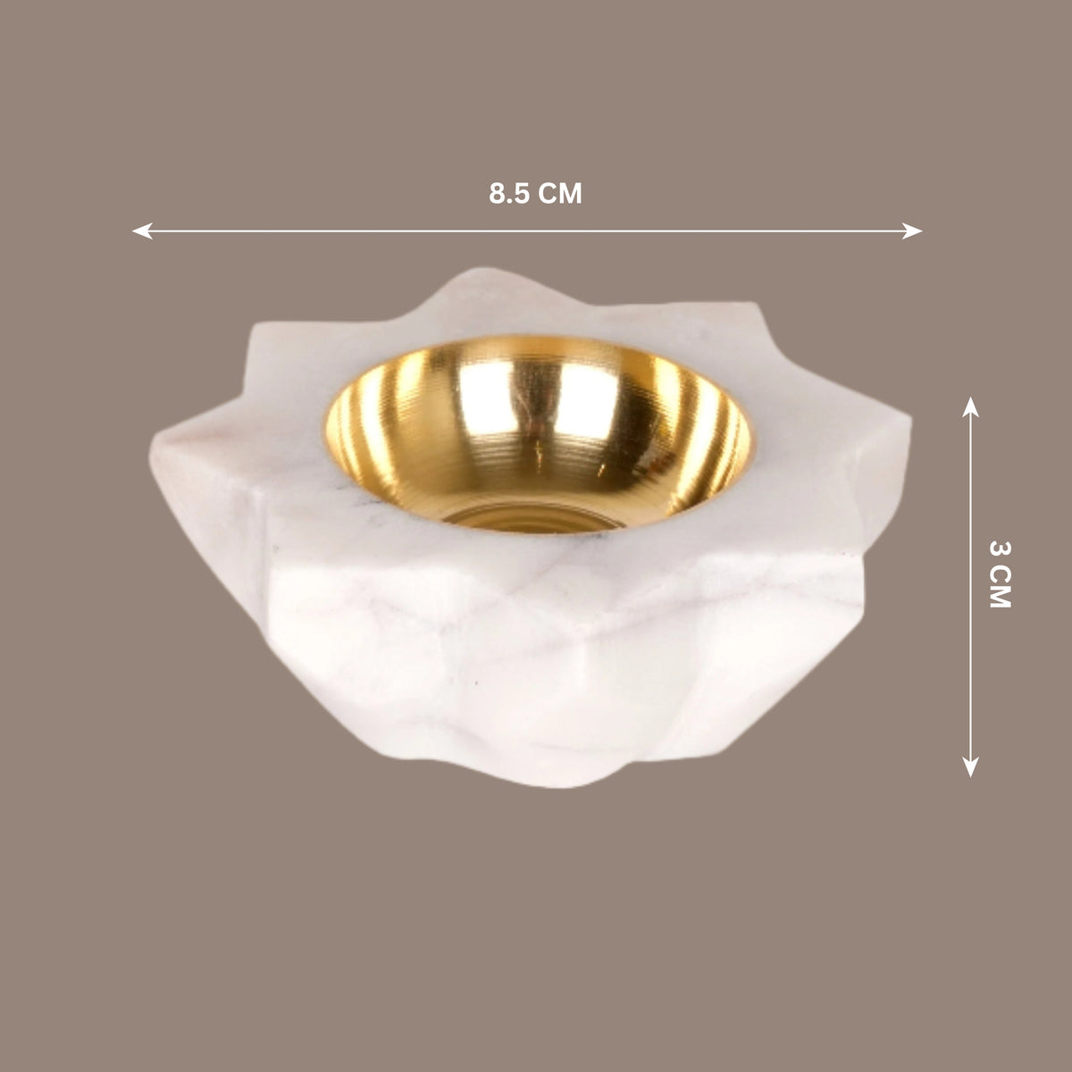 Elegant Marble & Brass Tealight Candle Holder