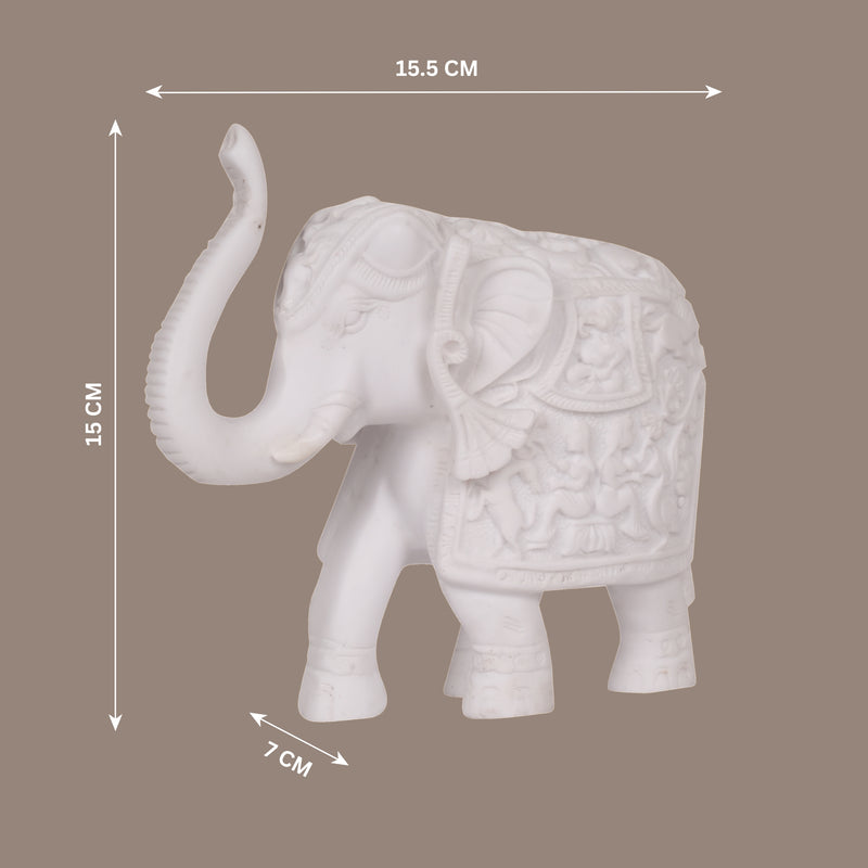 Carved Marble Elephants – Symbolizing Grace and Tradition
