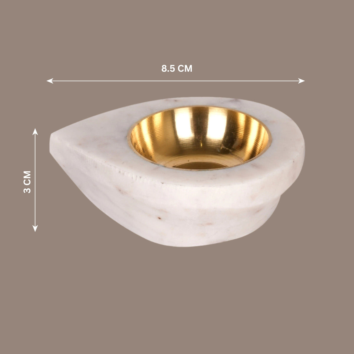 Elegant Marble & Brass Tealight Candle Holder